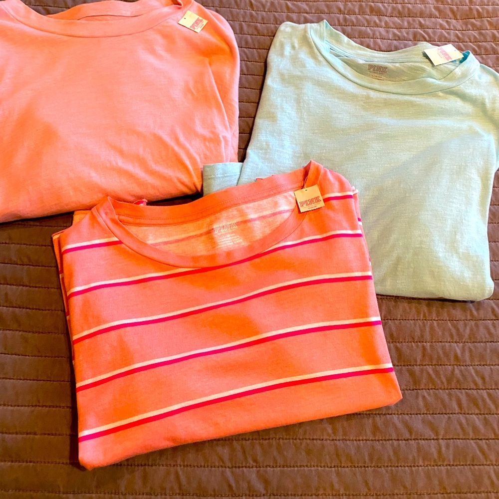 Victoria Secret PINK bundle new with tags crop top and tee shirts